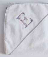 Sand Piped Hooded Bath Towel & Washcloth Set from Timo & Violet