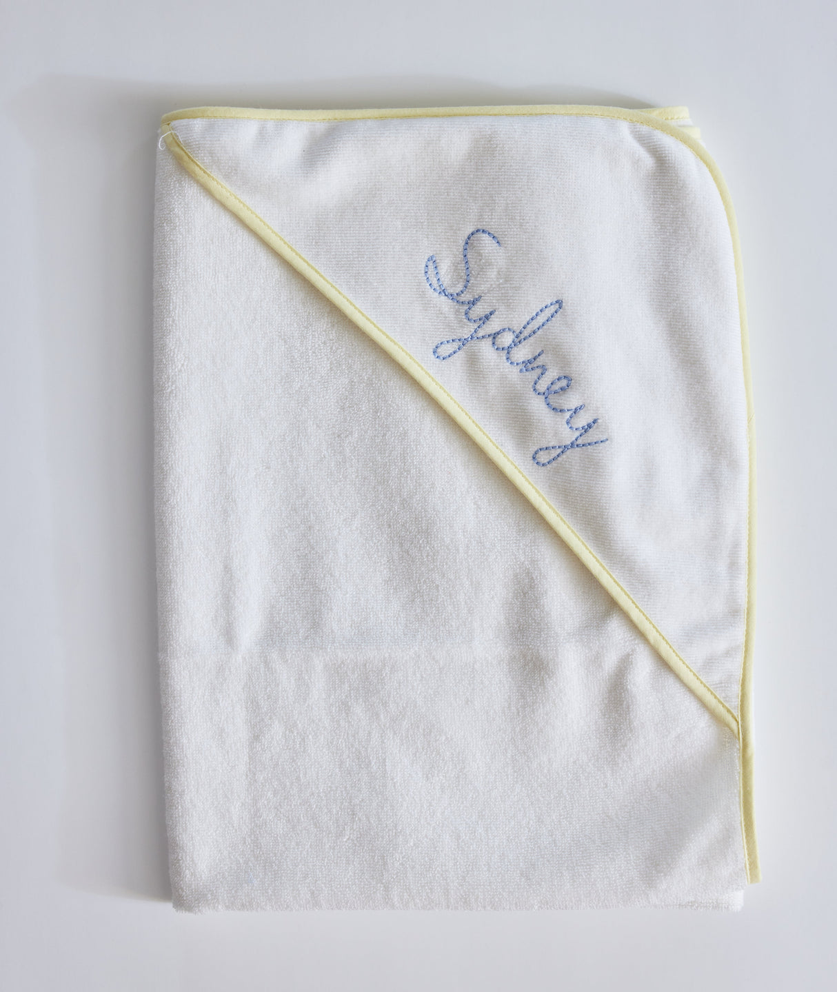 Lemon Piped Hooded Bath Towel & Washcloth Set from Timo & Violet