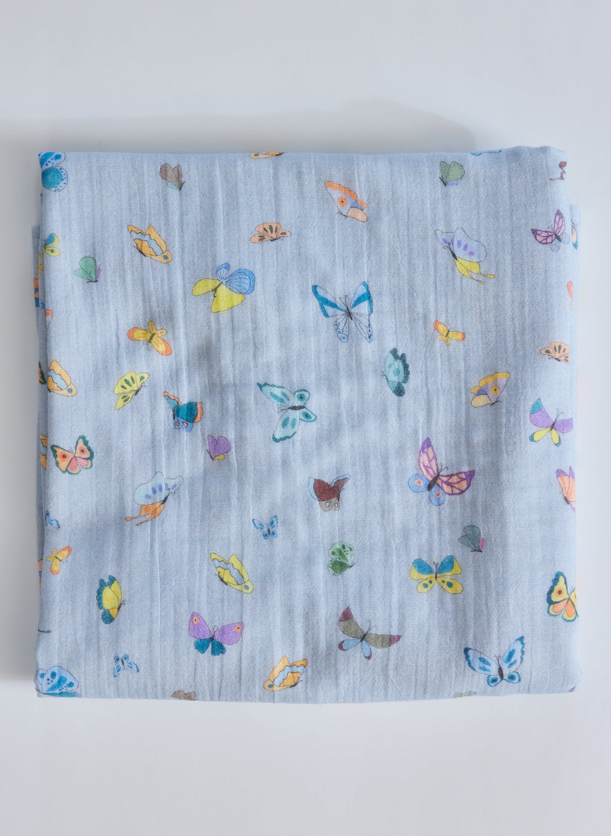 Blue Madame Butterfly Shawl Blanket from Timo & Violet