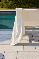 Lemon Piped Hooded Bath Towel & Washcloth Set from Timo & Violet