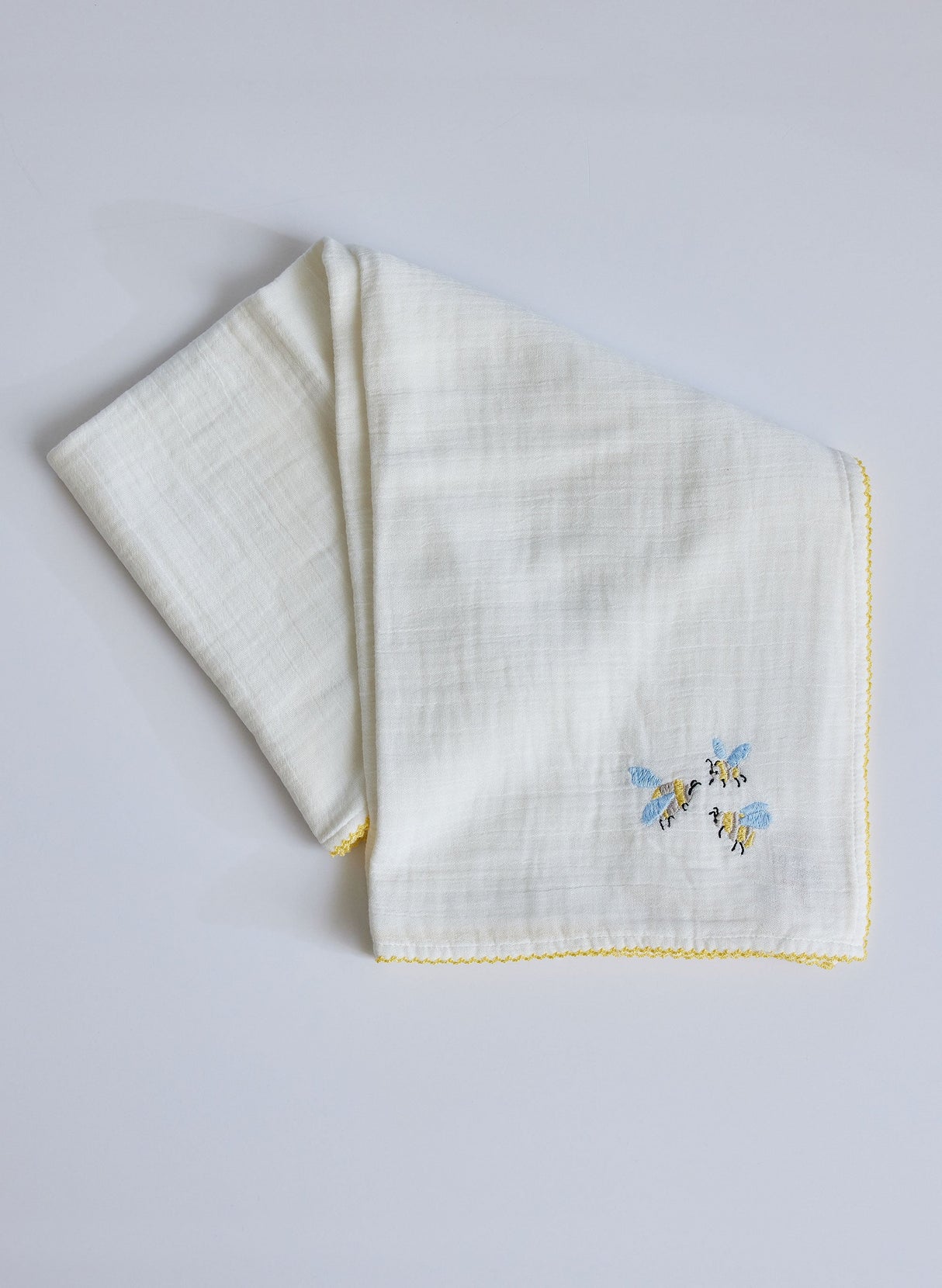 Bumblebee Embroidered Shawl Blanket from Timo & Violet