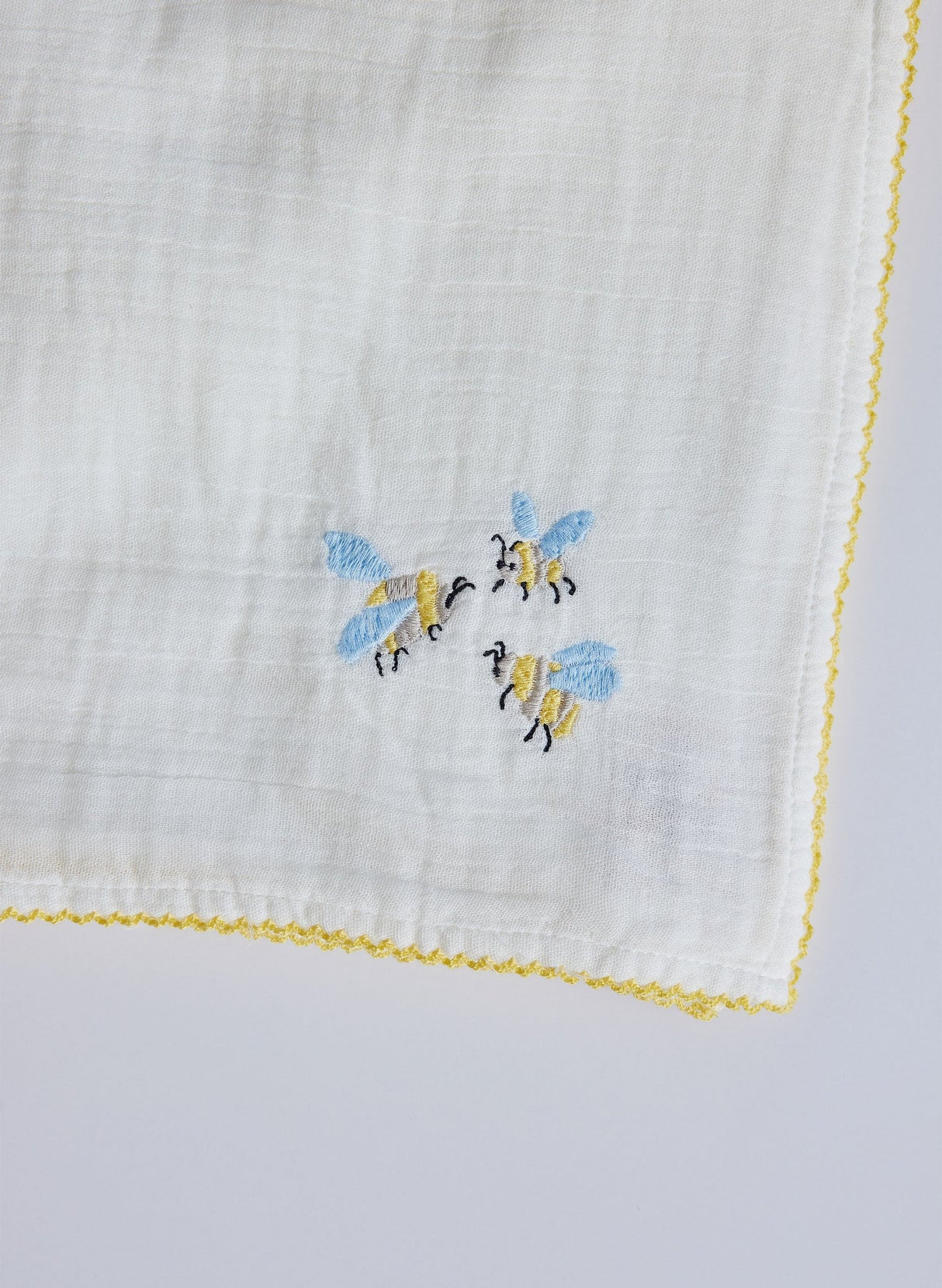Bumblebee Embroidered Shawl Blanket from Timo & Violet