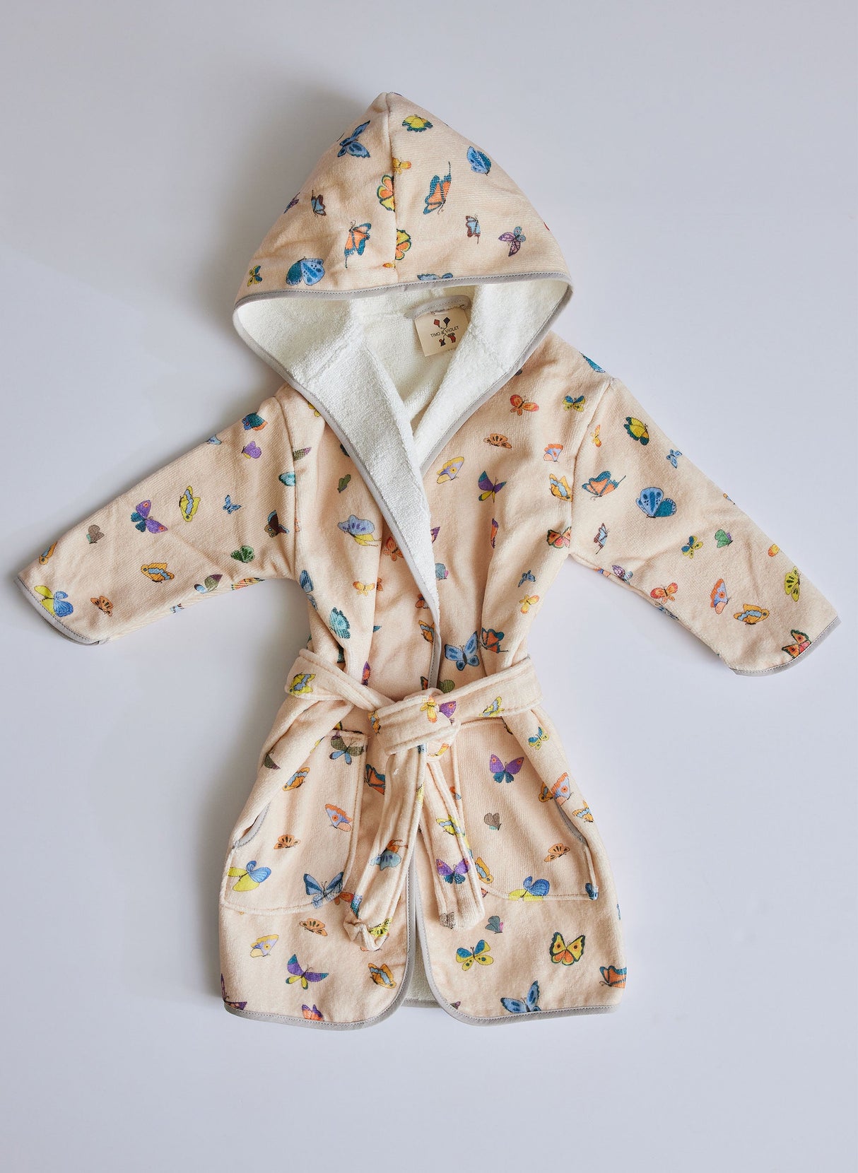 Blush Peach Madame Butterfly Bathrobe from Timo & Violet