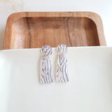 Mia Earrings - Pearl Black Stripe from from Spiffy & Splendid