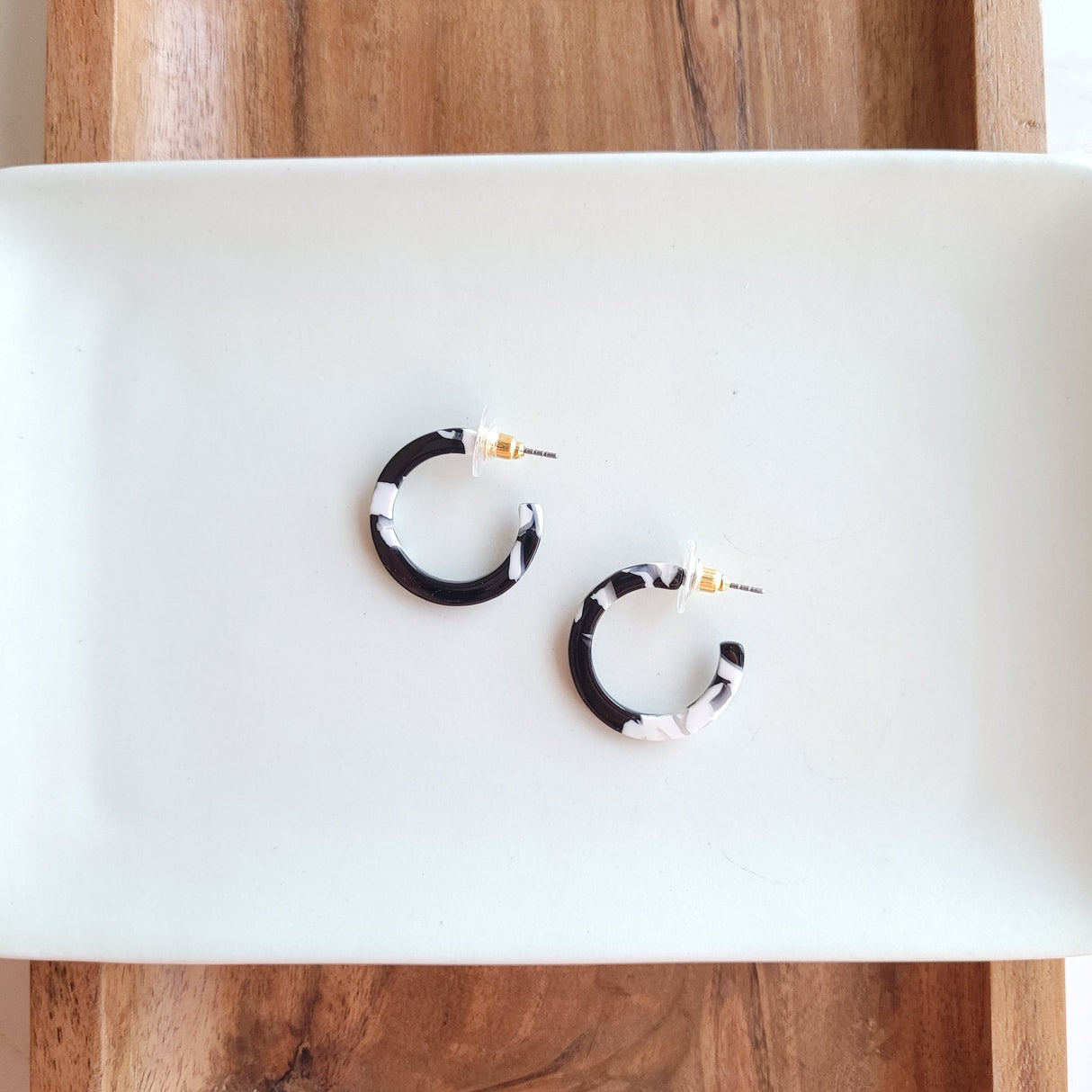 Cam Mini Hoops - Black & White from Spiffy & Splendid