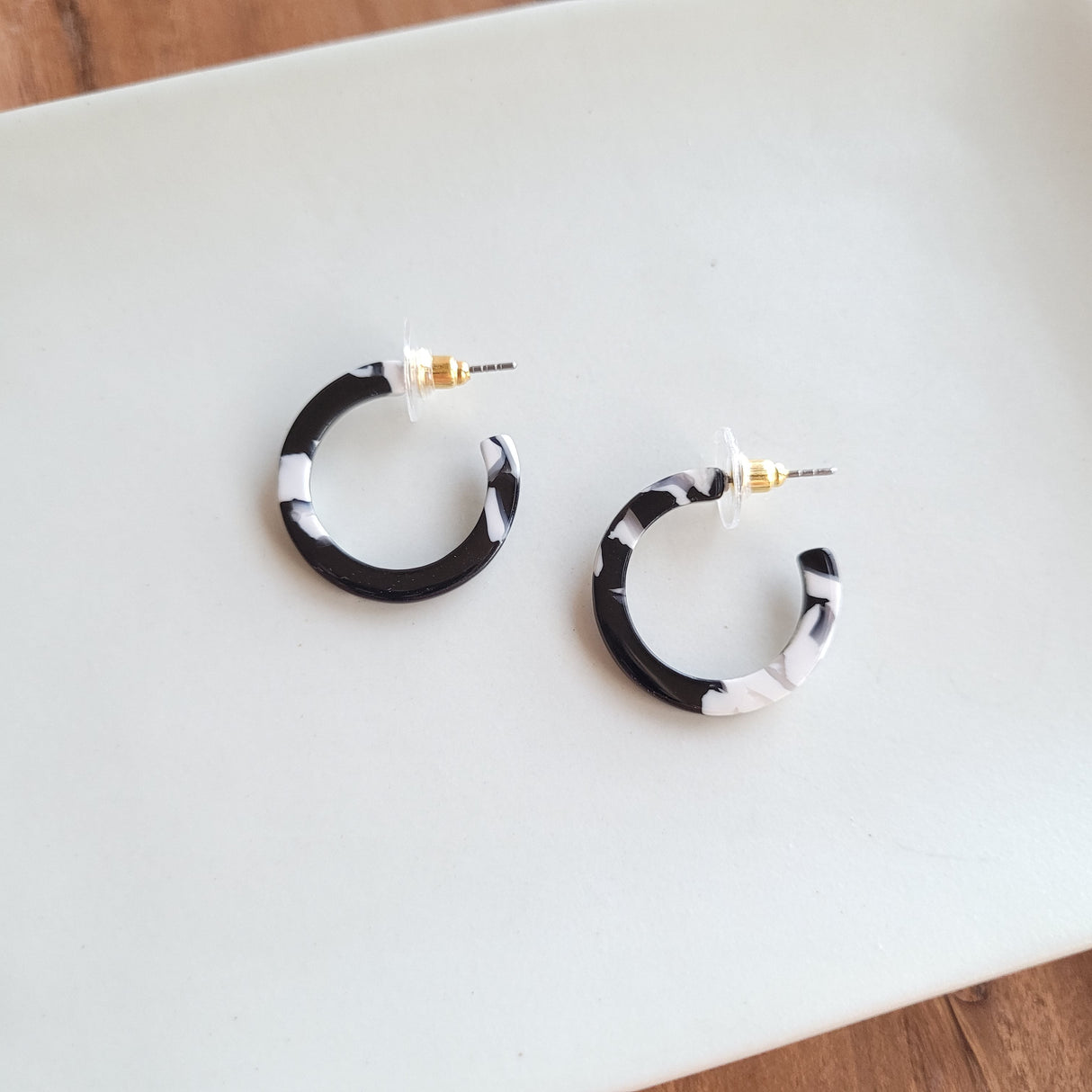 Cam Mini Hoops - Black & White from Spiffy & Splendid