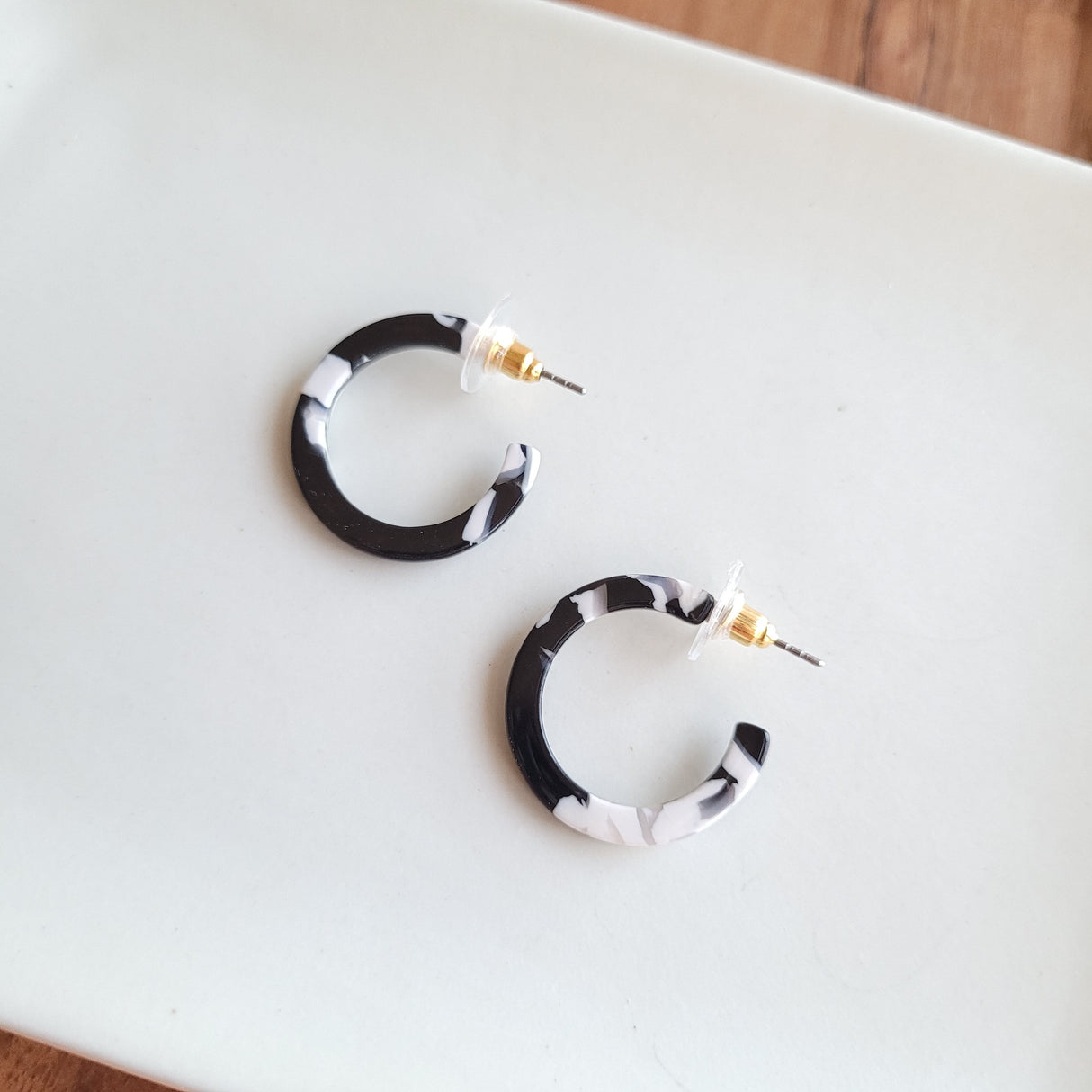 Cam Mini Hoops - Black & White from Spiffy & Splendid