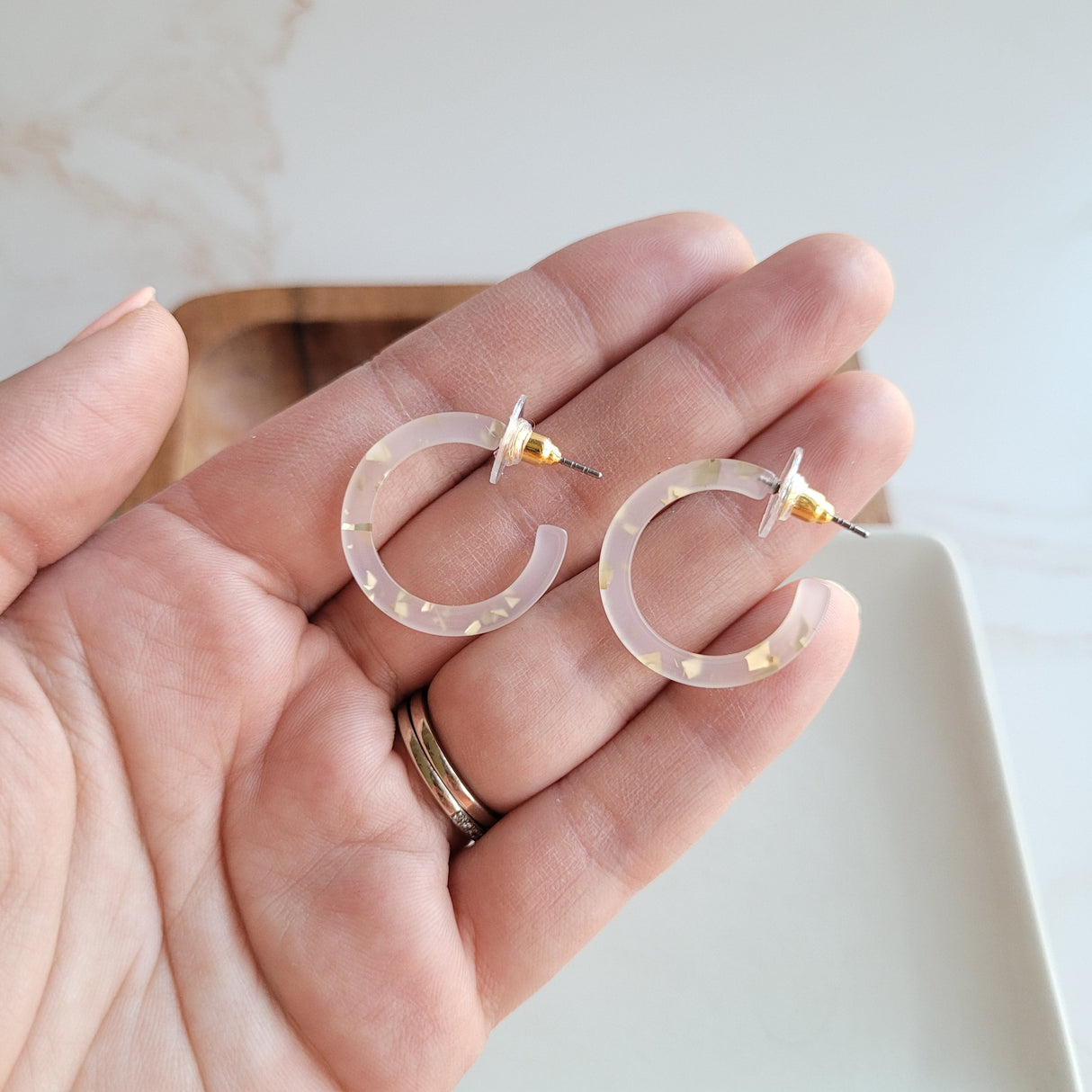Cam Mini Hoops - Gold Flake from Spiffy & Splendid