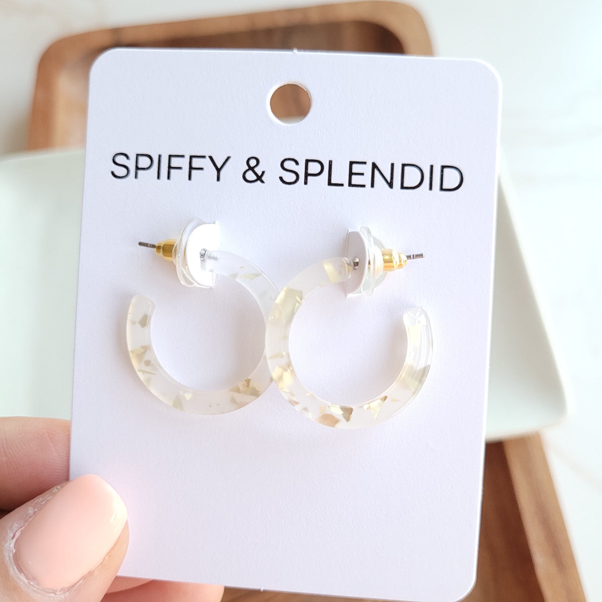 Cam Mini Hoops - Gold Flake from Spiffy & Splendid