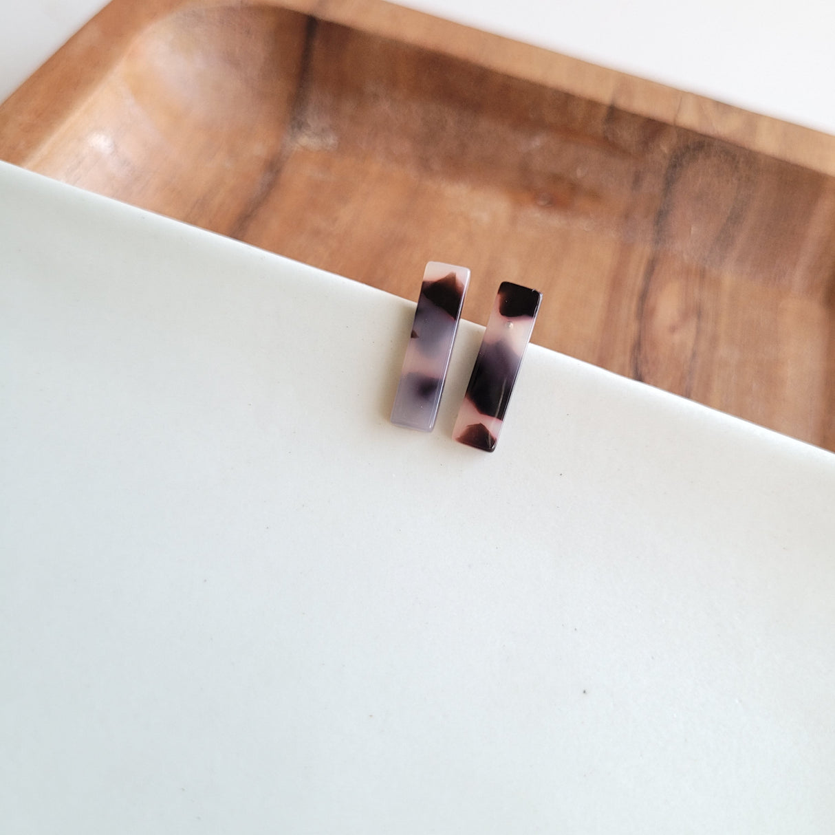 Bella Bar Studs - Blonde Tortoise from Spiffy & Splendid
