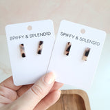 Bella Bar Studs - Blonde Tortoise from Spiffy & Splendid