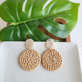 Dominica Earrings - Dark Rattan from Spiffy & Splendid