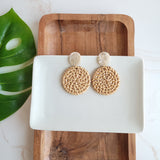 Dominica Earrings - Dark Rattan from Spiffy & Splendid