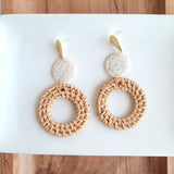 Lana Earrings - Dark Rattan from Spiffy & Splendid