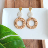 Lana Earrings - Dark Rattan from Spiffy & Splendid
