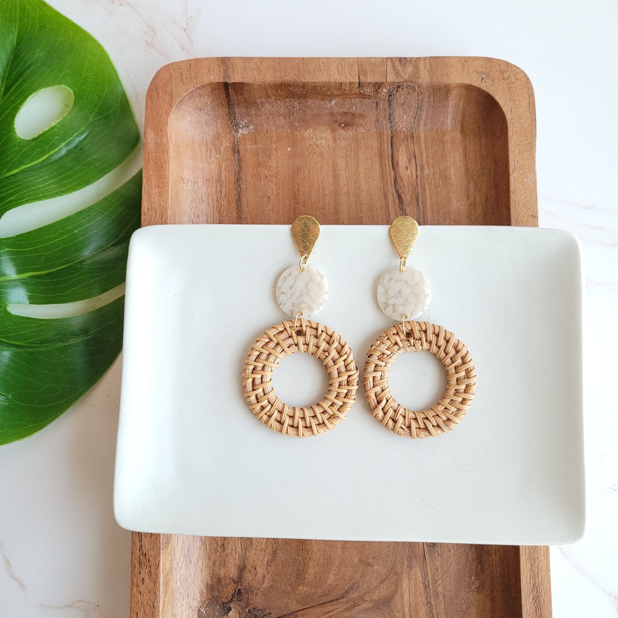 Lana Earrings - Dark Rattan from Spiffy & Splendid