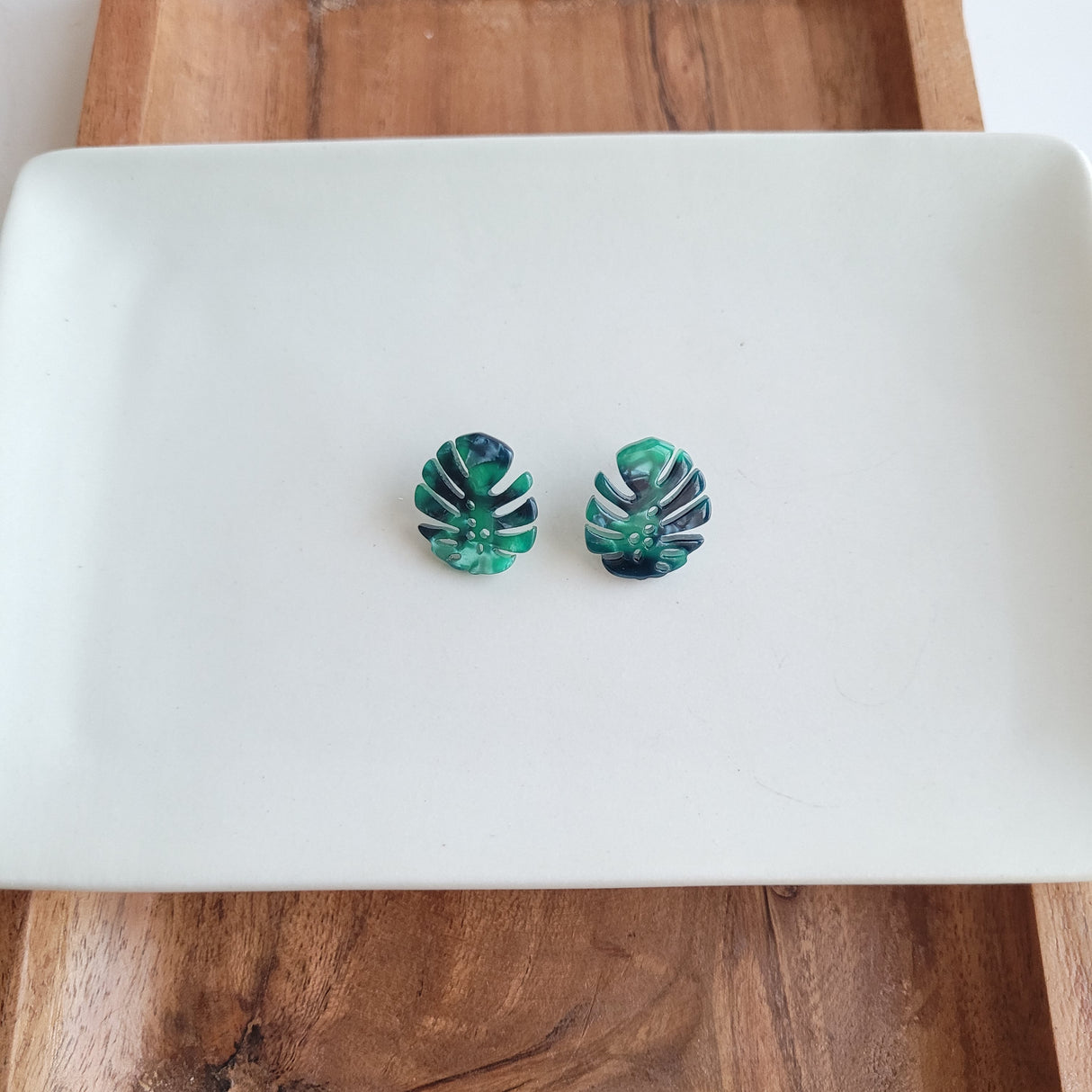 Monstera Leaf Studs from Spiffy & Splendid