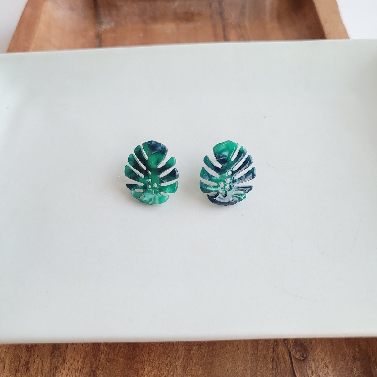 Monstera Leaf Studs from Spiffy & Splendid