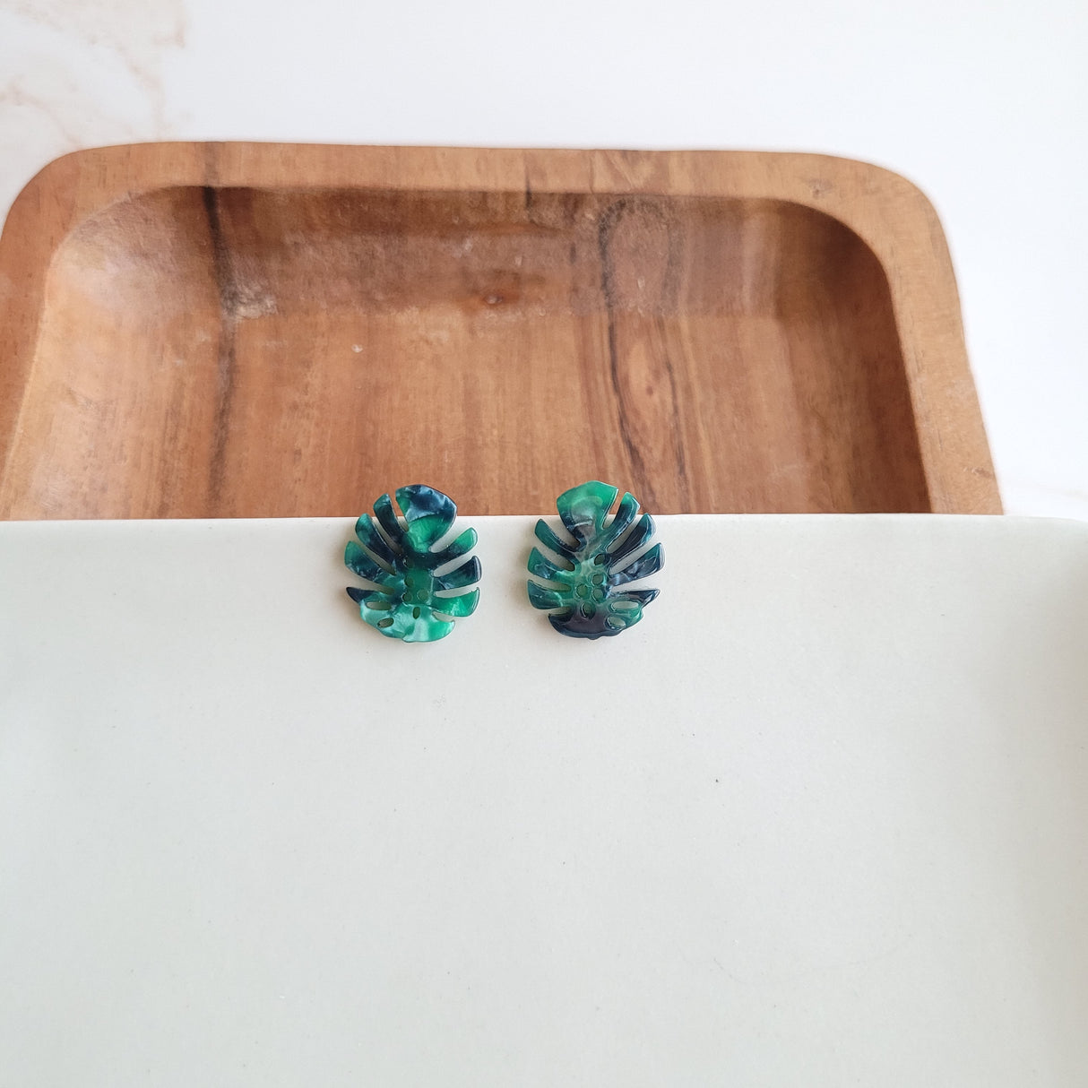 Monstera Leaf Studs from Spiffy & Splendid