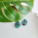 Monstera Leaf Studs from Spiffy & Splendid