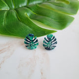 Monstera Leaf Studs from Spiffy & Splendid