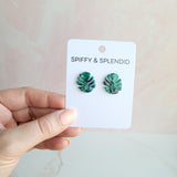 Monstera Leaf Studs from Spiffy & Splendid