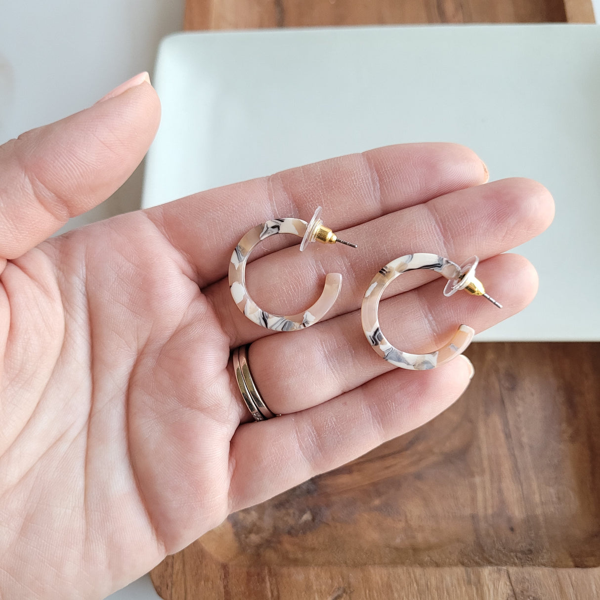 Cam Mini Hoops - Sandstone from Spiffy & Splendid
