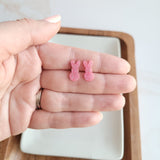 Glitter Bunny Studs - Pink from Spiffy & Splendid