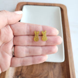 Glitter Bunny Studs - Yellow from Spiffy & Splendid
