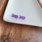 Glitter Bunny Studs - Purple from Spiffy & Splendid