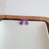 Glitter Bunny Studs - Purple from Spiffy & Splendid