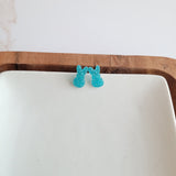 Glitter Bunny Studs - Blue from Spiffy & Splendid