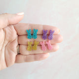 Glitter Bunny Studs - Yellow from Spiffy & Splendid