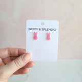 Glitter Bunny Studs - Pink from Spiffy & Splendid