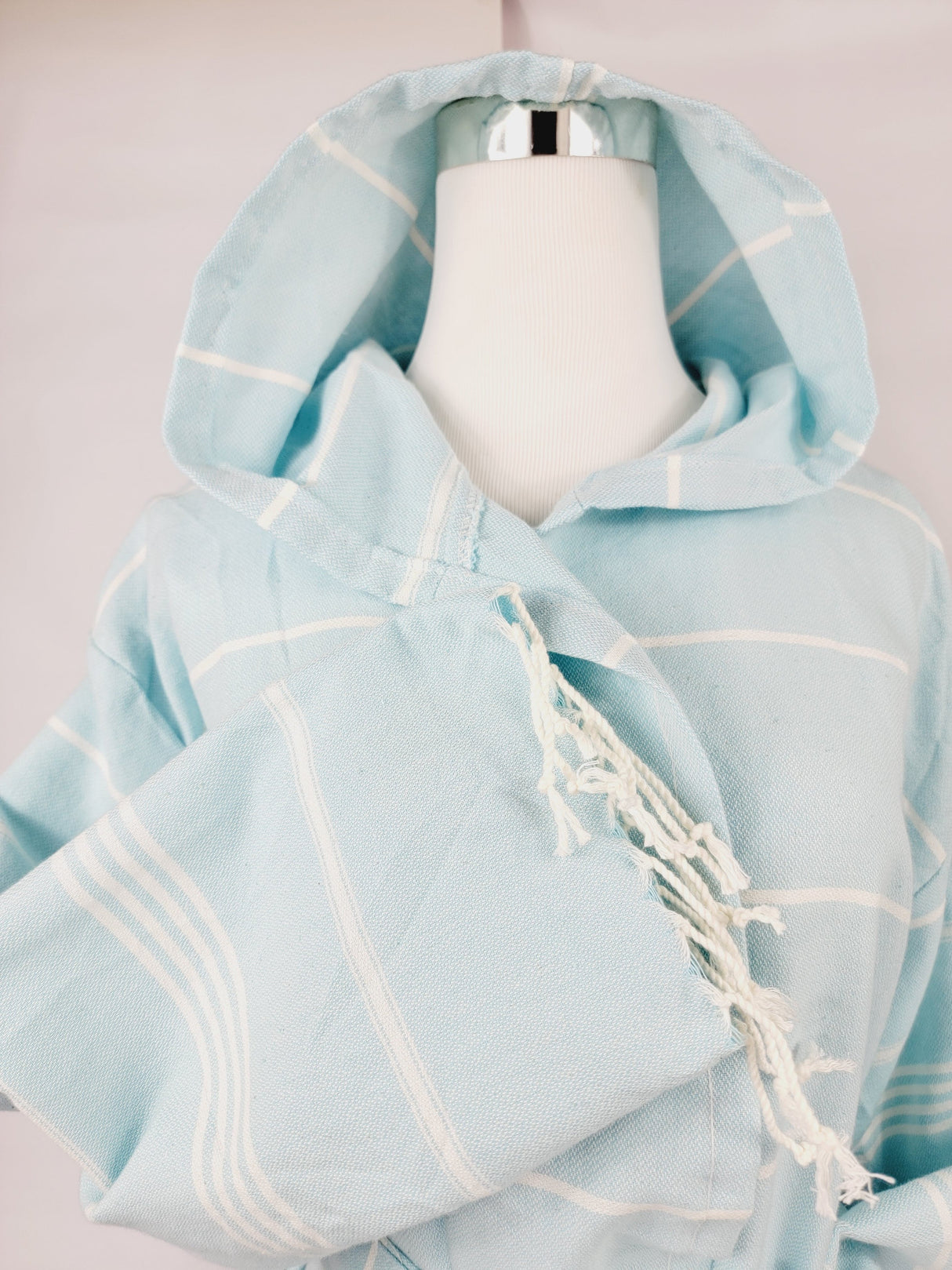 Unisex Robe, Beach or spa Robe with pockets - Sultan Light Blue from EBRU Home