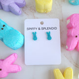 Glitter Bunny Studs - Blue from Spiffy & Splendid