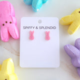 Glitter Bunny Studs - Pink from Spiffy & Splendid