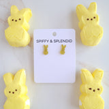 Glitter Bunny Studs - Yellow from Spiffy & Splendid