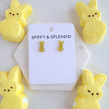 Glitter Bunny Studs - Yellow from Spiffy & Splendid