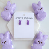 Glitter Bunny Studs - Purple from Spiffy & Splendid