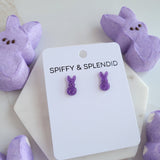 Glitter Bunny Studs - Purple from Spiffy & Splendid