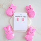 Glitter Bunny Studs - Pink from Spiffy & Splendid