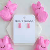 Glitter Bunny Studs - Pink from Spiffy & Splendid