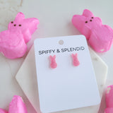 Glitter Bunny Studs - Pink from Spiffy & Splendid
