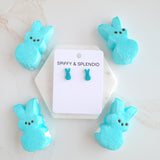 Glitter Bunny Studs - Blue from Spiffy & Splendid