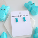Glitter Bunny Studs - Blue from Spiffy & Splendid