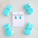 Glitter Bunny Studs - Blue from Spiffy & Splendid