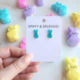Glitter Bunny Studs - Blue from Spiffy & Splendid