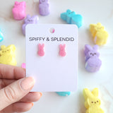 Glitter Bunny Studs - Pink from Spiffy & Splendid