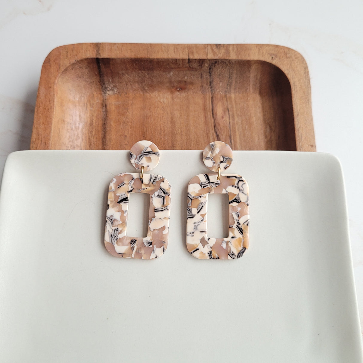 Margot Earrings - Sandstone from Spiffy & Splendid